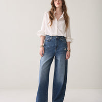 Summum middenblauwe  wijde jeans