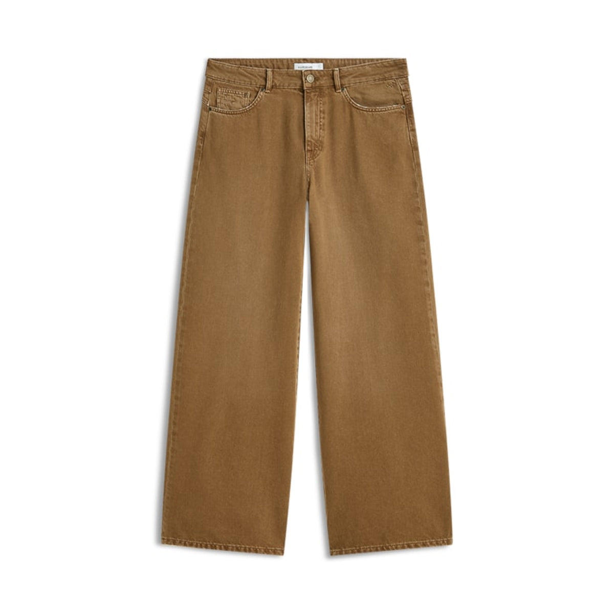 Summum cognac kleurige wide leg jeans