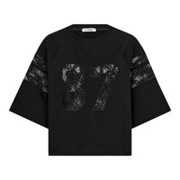 Co'Couture T-shirt met Kant – Zwart