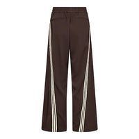 Co'Couture  Donkerbruine Broek met Sportieve Bies