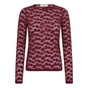 Co’Couture bordeaux Mesh Top
