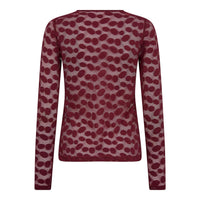 Co’Couture bordeaux Mesh Top