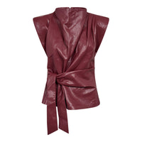 Co’Couture bordeaux Leatherlook Top