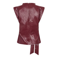Co’Couture bordeaux Leatherlook Top