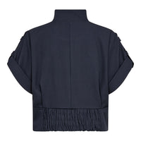 Co’ Couture donkerblauw biker Gilet