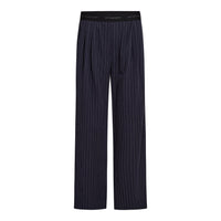 Co'Couture – Donkerblauwe pantalon met krijtstreep