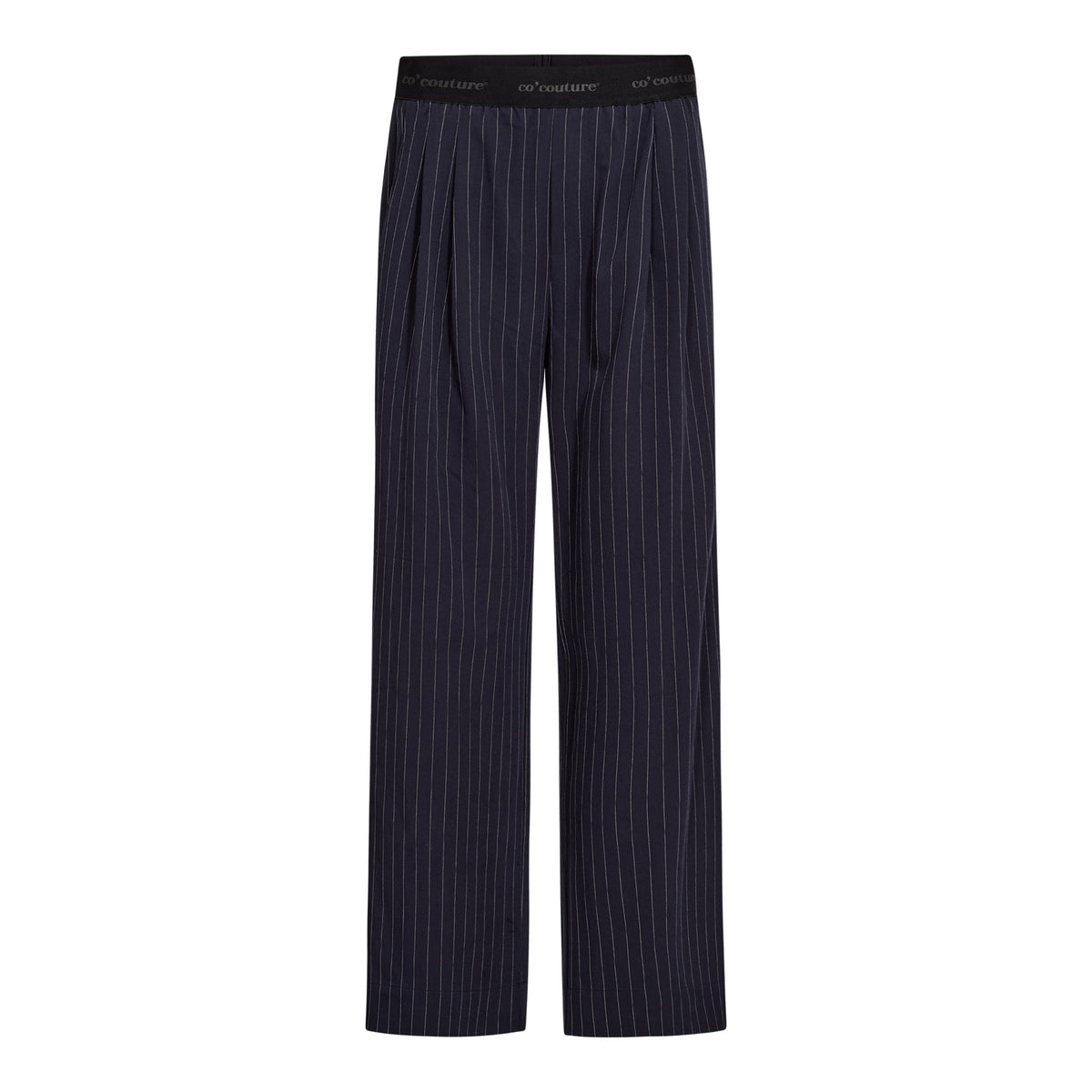 Co'Couture – Donkerblauwe pantalon met krijtstreep