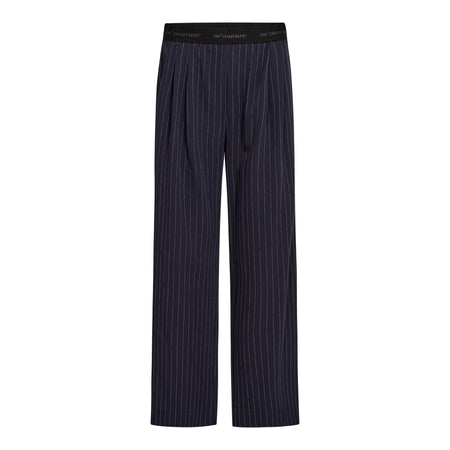 Co'Couture – Donkerblauwe pantalon met krijtstreep