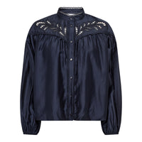 Co'Couture – Elegante donkerblauwe blouse
