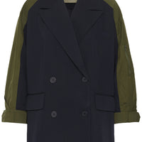 Culture oversize groen/blauwe  blazer