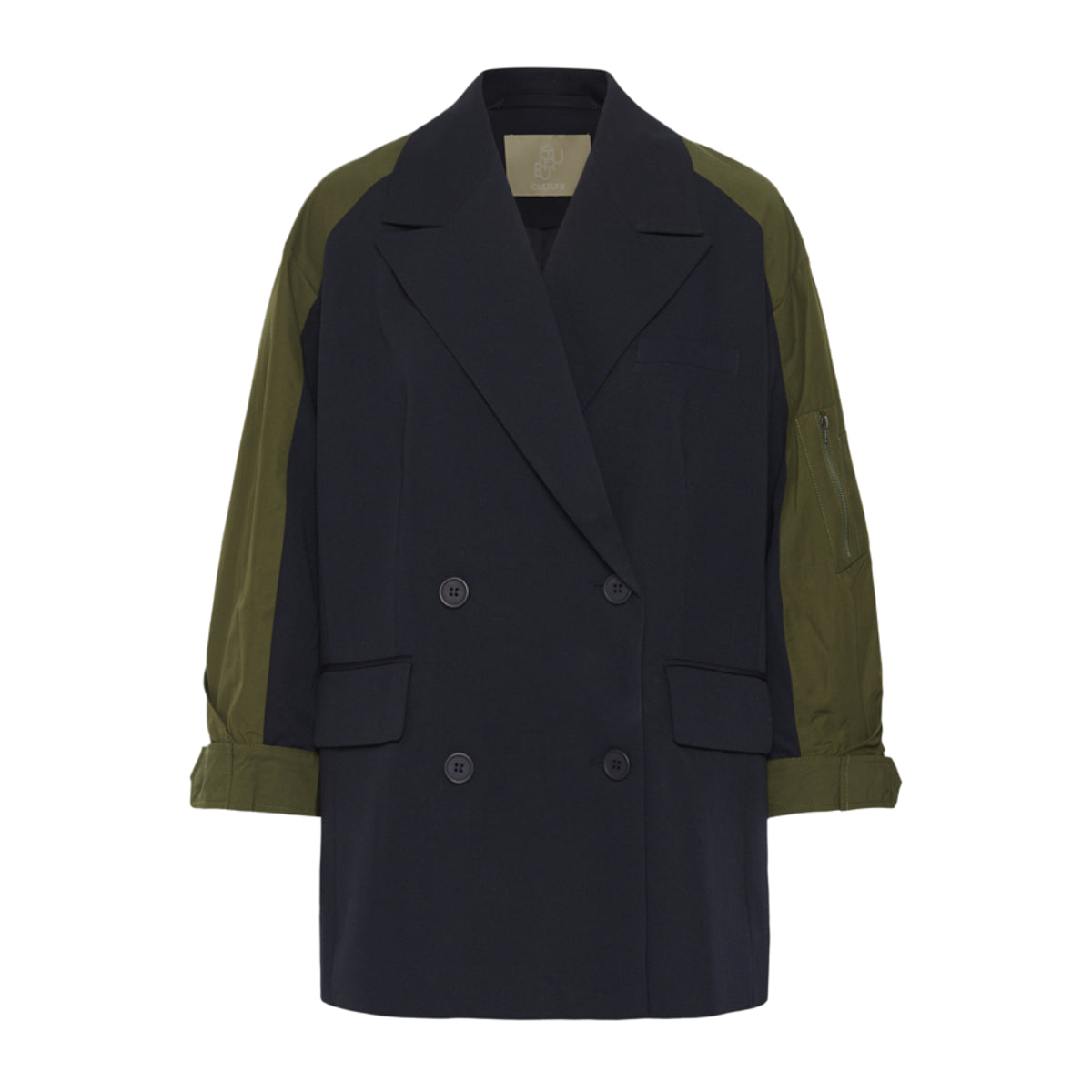 Culture oversize groen/blauwe  blazer