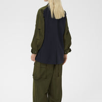 Culture oversize groen/blauwe  blazer