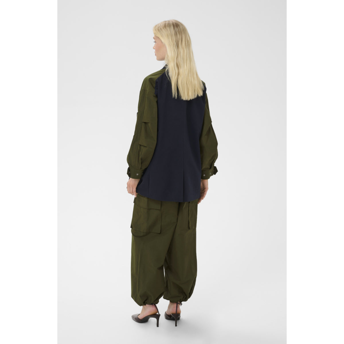 Culture oversize groen/blauwe  blazer