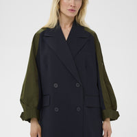 Culture oversize groen/blauwe  blazer