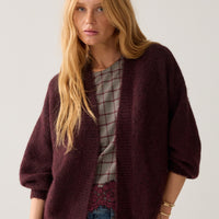 Summum bordeaux wollen vest
