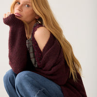 Summum bordeaux wollen vest