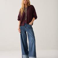 Summum bordeaux wollen vest