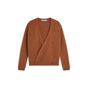 Summum bruin gebreid overslag vest