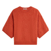 Summum oranje Trui met Kabeldetail