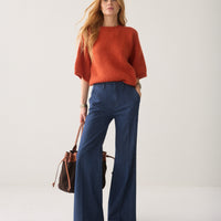 Summum oranje Trui met Kabeldetail