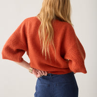 Summum oranje Trui met Kabeldetail