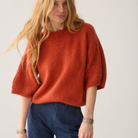 Summum oranje Trui met Kabeldetail
