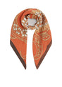 Summum oranje sjaal met bloemen