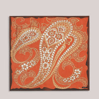 Summum oranje sjaal met bloemen