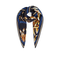 Summum sjaal met blauw/goud print