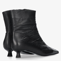 Tango zwart geplooid enkellaarsje