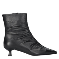 Tango zwart geplooid enkellaarsje