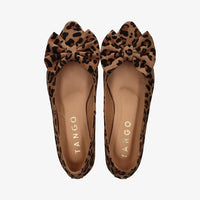 Tango ballerina met leopardprint en strik