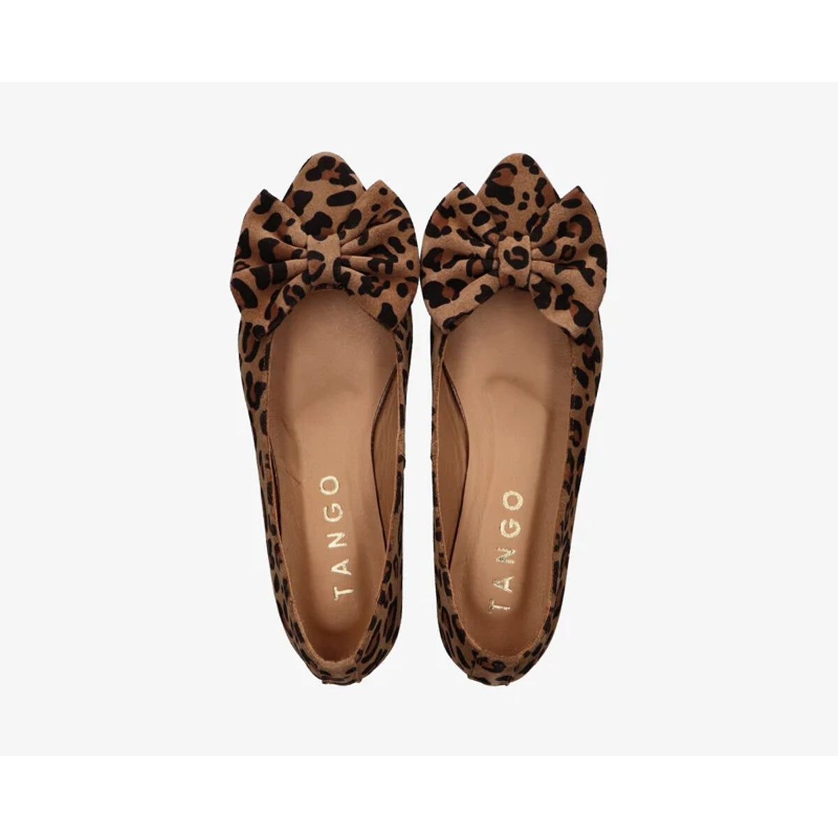 Tango ballerina met leopardprint en strik