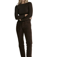 Para Mi bruine corduroy bobby broek
