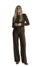 Para Mi Mira Pantalon – Wide Leg- Deep brown