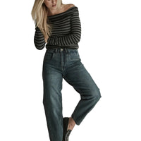 Para Mi blauw/bruine Coco barrel jeans