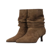 Tango beige  suéde Faya enkellaarsje taupe