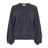 MSCH Copenhagen blauwe gebreid vest met pofmouwen
