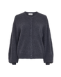 MSCH Copenhagen blauwe gebreid vest met pofmouwen