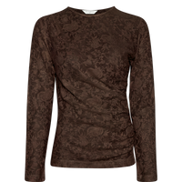 MSCH Copenhagen bruine mesh top met bloemenprint