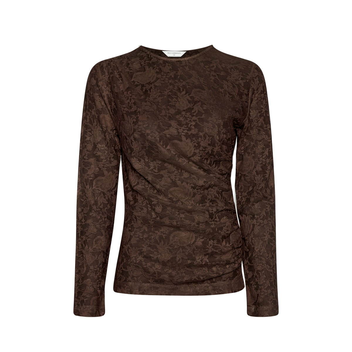MSCH Copenhagen bruine mesh top met bloemenprint