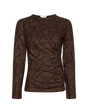 MSCH Copenhagen bruine mesh top met bloemenprint
