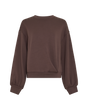 MSCH Copenhagen bruine sweater met ballonmouwen