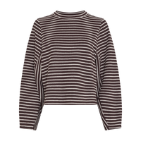 MSCH Copenhagen bruin/creme gestreepte sweater