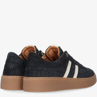 Tango sneaker donkerblauw croco