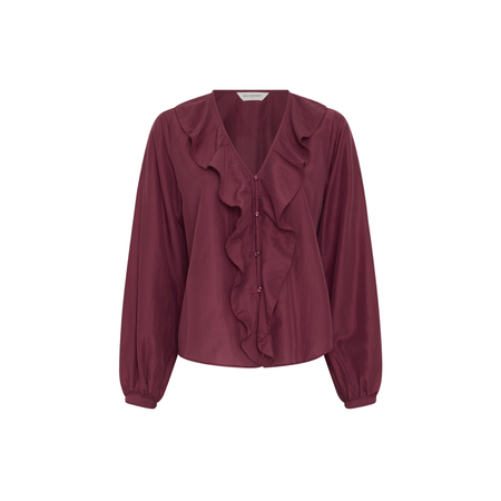 MSCH Copenhagen rode blouse met ruches