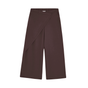 Summum donkerbruine wide leg broek met een schuineoverslagsluiting