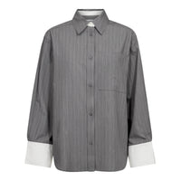 Co'Couture Gestreepte Blouse – Grijs