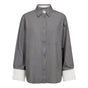 Co'Couture Gestreepte Blouse – Grijs
