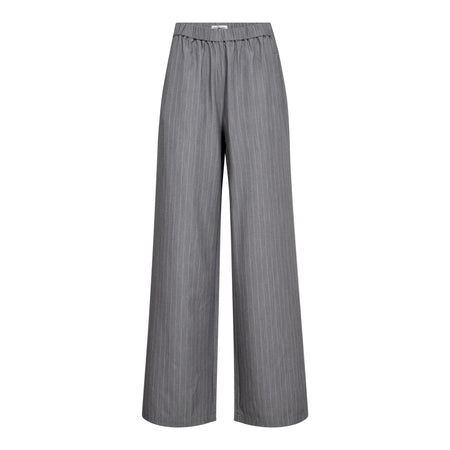 Co'Couture Wide Leg Pantalon – Grijs met Krijtstreep